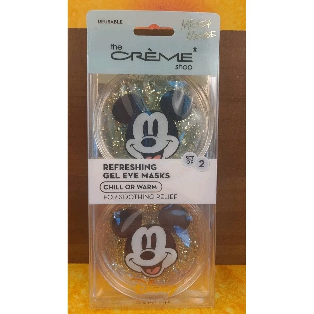 The Creme Shop‎ Mickey Mouse Reusable Refreshing Gel Eye Masks Chill or Warm NIP